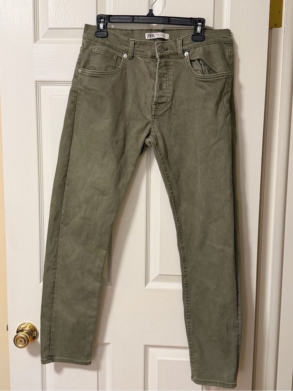 Womens Zara Denim Jeans sz 32 green